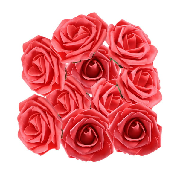 uxcell Wedding Party Artificial Simulation Rose Flower Buds Design Ative Red 